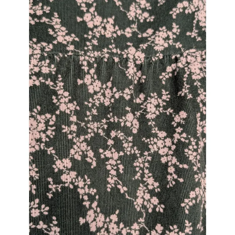 Gap Kids Long Sleeve Dress, Lined, NWOT, Forest green with Floral, Girls XL 12